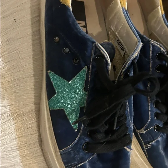 Golden Goose “May” blue velvet! So cute - Picture 3 of 7